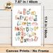 Spanish Alphabet Painting Poster, Vibrant Playful Illustrated Spanish Alphabet Poster, Educational Design To Support Language Learning Suitable For_maomaolike.com