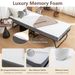 Portable Folding Bed Metal Frame Rollaway Bed With Memory Foam Mattress & Wheels_maomaolike.com
