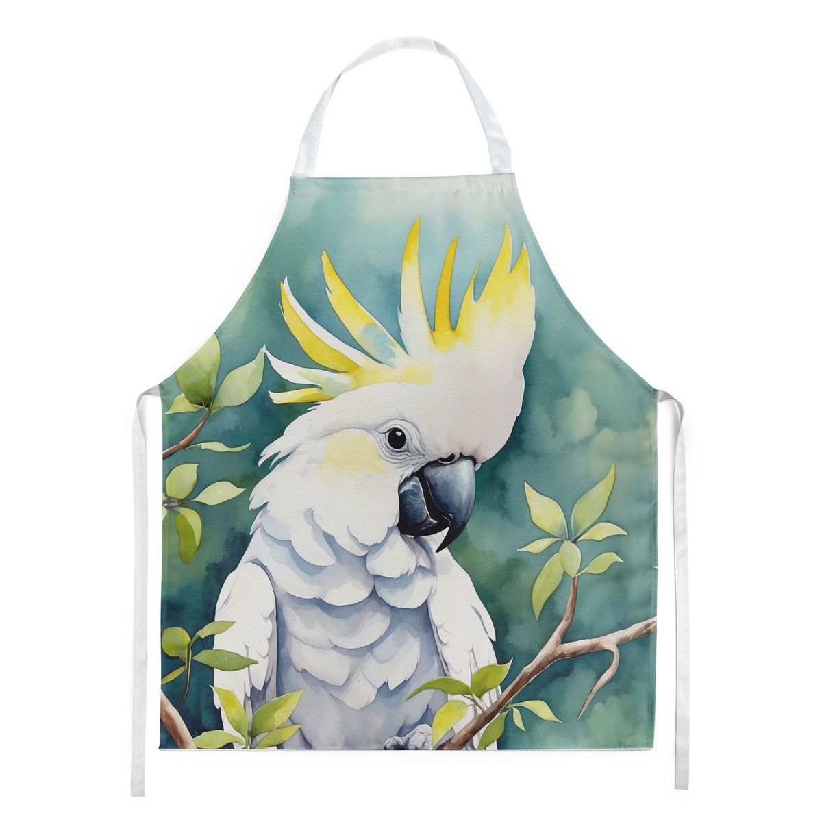 Sulphurcrested Cockatoo Apron Cooking Kitchen Server Baking Crafts Gardening For Adult Women Men, Unisex, Large, Multicolor_maomaolike.com
