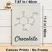 Chocolate Molecule Structure Painting Poster, Minimalist Monochrome Chemical Formula Print Poster, Unique Science-inspired Decor Ideal For Kitchen_maomaolike.com