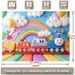 Train Themed Birthday Party Banner - 2D Flat Polyester Backdrop, Wall Hanging Photo Props, Party Decor_maomaolike.com