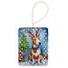 Bull Terrier Christmas Reindeer Porcelain Ornament Christmas Tree Hanging Decorations For Home Christmas Holiday, Rectangle, Gift, Multicolor_maomaolike.com