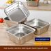 Vegetable Food Grade Stainless Steel Kitchen Strainer Square Sieve Rice Washing Flat Bottom Draining Basin_maomaolike.com