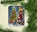 Australian Cattle Dog And Santa Claus Porcelain Ornament Christmas Tree Hanging Decorations For Home Christmas Holiday, Rectangle, Gift, Multicolor_maomaolike.com