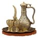 Light Luxury European Antique Style Six-Piece Rose Pot Cup Wine Set Home Wedding Housewarming Metal Gift_maomaolike.com