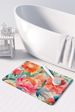 Peonies In Watercolor Memory Foam Kitchen Mat Machine Washable Anti-Fatigue Mat Cushion Comfort Bath Mat Or Kitchen Rug_maomaolike.com
