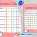 Unicorn Themed Reward Chart Painting Poster, Cute Cartoon Style Poster With Pastel Pink Background, Unicorn & Rainbow Details, Practical For Tracking_maomaolike.com