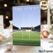 The Stoop Rugby Stadium Painting Poster, Minimalist Flat-design Poster, Clear Depiction Of Rugby Field With Goalposts And Colorful Stands, Suitable_maomaolike.com