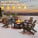 Adirondack Chairs Set Of 2, Plastic Adirondack Chair, Adirondack Chairs, HDPE Adirondack Chair, Folding Adirondack Chairs, Outdoor Chairs With Cup Holder For Lawn Patio Deck Fire Pit -Brown_maomaolike.com