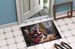 Boston Terrier And Santa Claus Doormat Front Door Mat Indoor Outdoor Rugs For Entryway, Non Slip Washable Low Pile, 24H X 36W_maomaolike.com