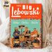 The Big Lebowski Movie Painting Poster, Vibrant Retro Vintage Style Poster, Nostalgic Iconic Bowling Scene With Main Characters, Ideal Decor For Home_maomaolike.com