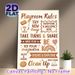 Playroom Rules Painting Poster, Warm-toned Whimsical Typographic Art Poster, Offers Friendly Play Behavior Guidelines, Ideal For Play Areas_maomaolike.com