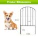 10Pcs Decorative Garden Fence Rustproof Iron Wire Arched Fence Animal Barrier Border 12.59' Width 23.93' Length For Yard Landscape Patio Outdoor Decor_maomaolike.com