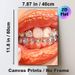 Jeweled Teeth & Glossy Lips Painting Poster, Vibrant Stylized Sparkling Mouth Poster, Eye-catching Decorative Artwork Ideal For Bedroom, Vanity Space_maomaolike.com
