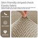 summer Cross-border Jacquard T-pattern Striped Plaid Stool Cover, Solid Color Elastic Universal Chair Cover With Integrated Backre_maomaolike.com