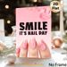 Nail Day Smile Painting Poster, Soft Pink Watercolor Style Poster, Cheerful Nail-themed Design Ideal For Beauty Salon, Bedroom Wall Decor_maomaolike.com