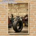 Raccoon & Tire Themed Painting Poster, Vintage Garage Style Playful Raccoon Leaning On Tire With Humorous Slogan Poster, Lighthearted Witty Decor For_maomaolike.com