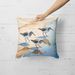 Sandpipers Throw Pillow Machine Washable, Indoor Outdoor Decorative Pillow For Couch, Bed Or Patio, 18Hx18W_maomaolike.com