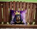 Gordon Setter King Of Mardi Gras Throw Pillow Machine Washable, Indoor Outdoor Decorative Pillow For Couch, Bed Or Patio, 14Hx14W_maomaolike.com