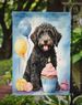 Labradoodle Black Happy Birthday Garden Flag Mailbox Flag Decorative Yard Flag Banner Outside Patio Artwork Yard Flower Beds, Garden Size, Multicolor_maomaolike.com