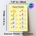 Fractions Educational Painting Poster, Pastel Watercolor-style Fraction Chart Poster, Clear Visual Aid For Learning Fraction Knowledge, Ideal For_maomaolike.com