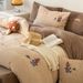 Fleece-Lined Thickened Autumn Winter Warm Milk Velvet Four-Piece Set Double-Sided Coral Fleece Duvet Cover Cute Cartoon Puppy Anti_maomaolike.com