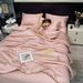 Washable Thin Ice Silk Air Condition Quilt Cover, Cool Four Piece Summer Bed Linen, Lightweight Three-Piece Bed Sheet Set For Daily Bedroom Rest Use
_maomaolike.com