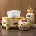 European Style Creative Tissue Holder Three-Piece Set Household Fashion Ashtray Storage Toothpick Box_maomaolike.com