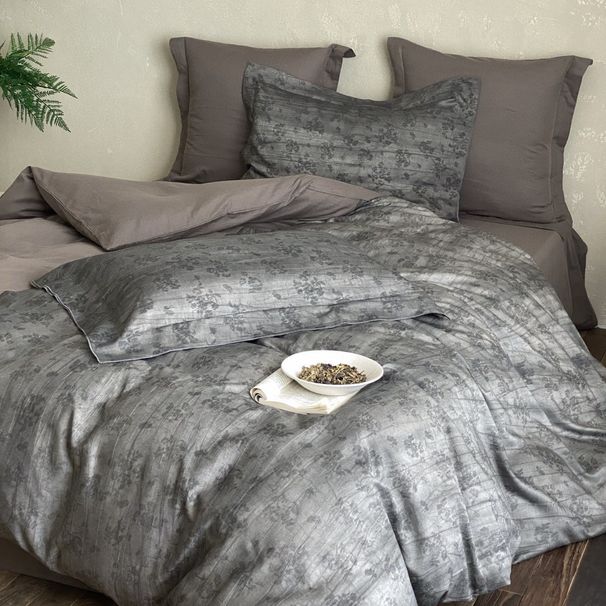 100% Cotton Double Layer Yarn-Dyed Retro Abstract Style Soft Breathable Gauze Washable Quick-Dry Four-Piece Set_maomaolike.com