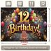 12th Birthday Party Banner - 2D Flat Polyester Backdrop With Balloons, Cake, Fireworks, Wall Hanging Photo Props, Party Decor_maomaolike.com