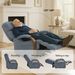 Power Lift Recliner Chair For Elderly, Recliner Chair With Massage & Heat, Electric Leather Lift Recliner Chair For Living Room With Side Pocket, Blue_maomaolike.com