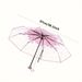 Transparent Cherry Blossom Pattern Folding Umbrella, 8 Ribs Casual Lightweight Portable Rain Gears For Men's & Women's Outdoor Activities_maomaolike.com