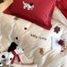Cartoon Style Bear 100S Long-staple Cotton Four-piece Set Cute Dog Embroidery Duvet Cover Bed Sheet All-cotton Bedding_maomaolike.com