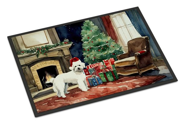 Maltese Cozy Christmas Doormat Front Door Mat Indoor Outdoor Rugs For Entryway, Non Slip Washable Low Pile, 24H X 36W_maomaolike.com