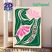 Floral "Good Trouble" Typography Painting Poster, Soft-toned Retro Graphic Poster, Unique Artistic Floral Design, Ideal For Living Room, Bedroom_maomaolike.com