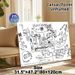 Abstract Mind Maze Painting Poster, Hand-drawn Graffiti-style Office-themed Map Poster, Unique Artistic Design Ideal For Home Office, Study Area_maomaolike.com