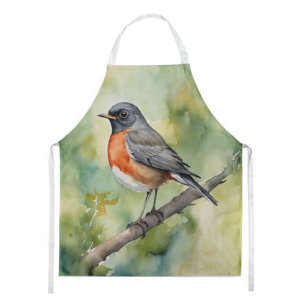 Connecticut American Robin Apron Cooking Kitchen Server Baking Crafts Gardening For Adult Women Men, Unisex, Large, Multicolor_maomaolike.com