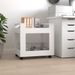 White Wood Composite Office Trolley - Compact Storage Solution For Organizing Paper Clutter_maomaolike.com