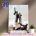 Monumental Heroic Sculpture Painting Poster, Vintage-toned Dramatic Statue Group Poster, Artistic Historical-inspired Decor Suitable For Living Room_maomaolike.com