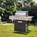 Propane Grill 4 Burner Barbecue Grill Stainless Steel Gas Grill With Side Burner And Cover For Outdoor BBQ, Camping_maomaolike.com