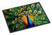 Peacock Doormat Front Door Mat Indoor Outdoor Rugs For Entryway, Non Slip Washable Low Pile, 24H X 36W_maomaolike.com
