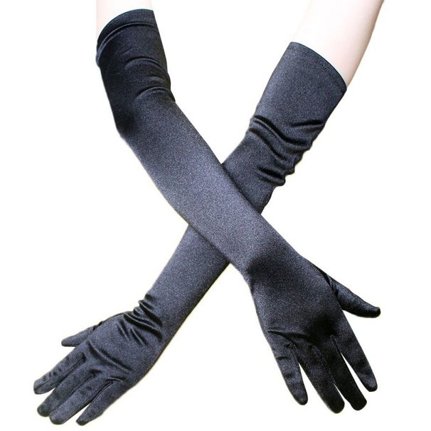 Unisex Satin satin gloves Wedding performance ball gloves Costume Accessories Dance gloves_maomaolike.com