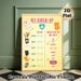 Vet Check-up Themed Painting Poster, Cute Cartoon Cat Pet Health Checklist Poster, Educational Pet Care Guide Ideal For Pet Care Spaces, Home Decor_maomaolike.com
