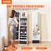 VEVOR Mirror Jewelry Cabinet 360° Swivel Standing Mirror With Storage White_maomaolike.com