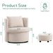 Upholstered Barrel Accent Chair With Ottoman, Living Room Side Chair With Storage, Single Sofa Armchair_maomaolike.com