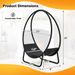 Firewood Log Hoop 20 Inch Round Heavy-duty Metal Curved Log Rack With Stand_maomaolike.com