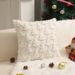 Christmas Pine Pattern Plush Back Pillow Cover Bedroom Sofa Rest Cushion Cover Does Not Contain Core_maomaolike.com