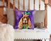 English Cocker Spaniel King Of Mardi Gras Throw Pillow Machine Washable, Indoor Outdoor Decorative Pillow For Couch, Bed Or Patio, 14Hx14W_maomaolike.com