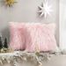 Home Garden Wool Plush Car Decorative Pillow Sofa Cushion Solid Color Long Hair Pillowcase_maomaolike.com
