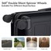 Luggage Sets ABS Hardshell 3pcs Luggage, Lightweight Durable Suitcase Sets Spinner Wheels Suitcase 20''24''28'' (BLACK)_maomaolike.com